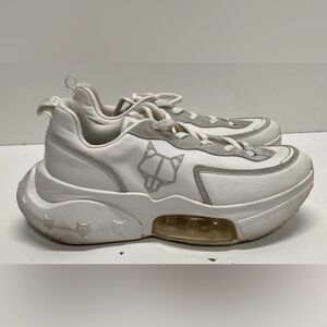 Naked Wolfe, size 9, Turbo Casual White Sneakers Shoes w/ Wolf logo